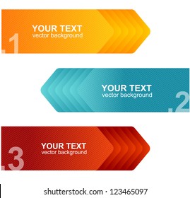 Vector Colorful Text Box Arrow