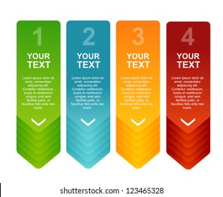 Vector Colorful Text Box Arrow