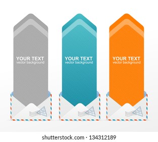 Vector colorful text box arrow
