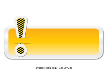 Vector colorful text box with exclamation mark