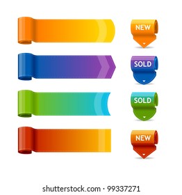 Vector colorful text box templates