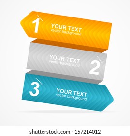 Vector colorful text box, trendy colors