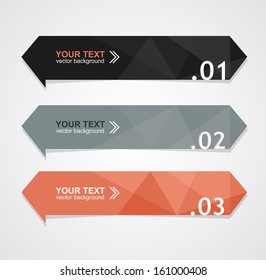 Vector colorful text box, trendy colors