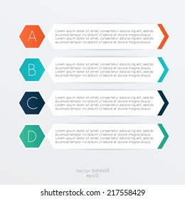 Vector colorful text box, trendy colors