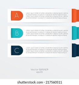 Vector colorful text box, trendy colors
