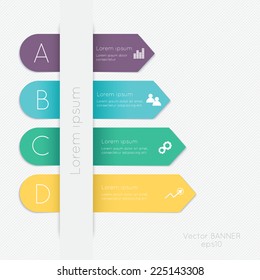 Vector colorful text box, trendy colors. Vector illustration can be used for workflow layout, diagram, number options, web design.