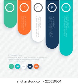 Vector colorful text box, trendy colors. Vector illustration can be used for workflow layout, diagram, number options, web design.