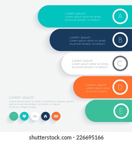 Vector colorful text box, trendy colors. Vector illustration can be used for workflow layout, diagram, number options, web design.