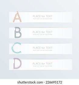 Vector colorful text box, trendy colors. Vector illustration can be used for workflow layout, diagram, number options, web design.