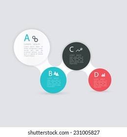 Vector colorful text box, trendy colors. Vector illustration can be used for workflow layout, diagram, web design.