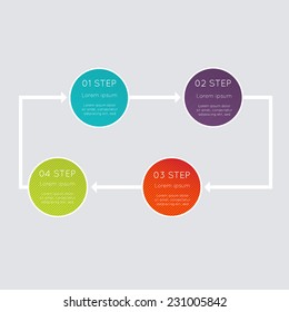 Vector colorful text box, trendy colors. Vector illustration can be used for workflow layout, diagram, web design.