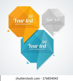 Vector colorful text boxes, infographics options banner