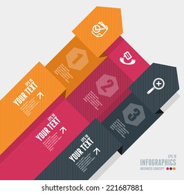 Vector colorful text boxes, infographics options banner 1 2 3 concept