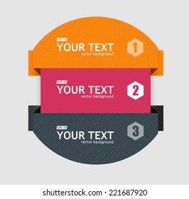 Vector colorful text boxes, infographics options banner 1 2 3 concept