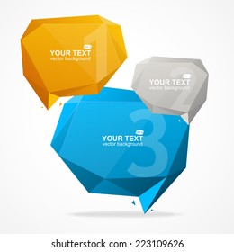 Vector colorful text boxes, infographics options banner 1 2 3 concept