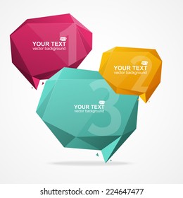 Vector colorful text boxes, infographics options banner 1 2 3 concept