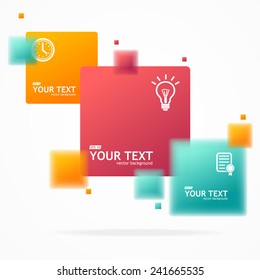 Vector colorful text boxes, infographics options banner 1 2 3 concept