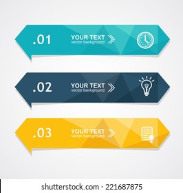 Vector colorful text boxes, trendy colors. Infographic background