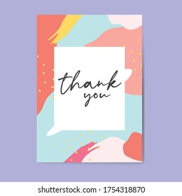 Vector colorful thank you card