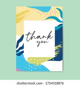 Vector colorful thank you card