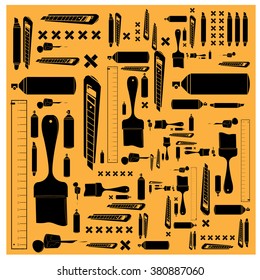 Vector colorful tools pattern