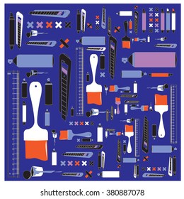 Vector colorful tools pattern