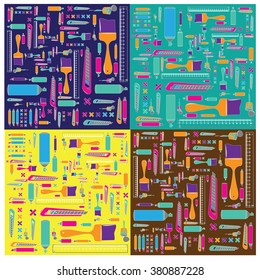 Vector colorful tools pattern