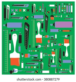 Vector colorful tools pattern