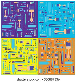 Vector colorful tools pattern