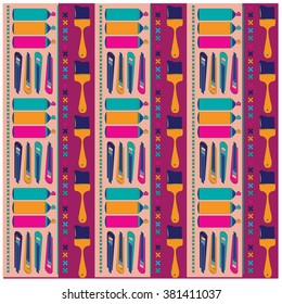 Vector colorful tools pattern
