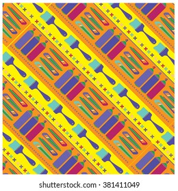 Vector colorful tools pattern
