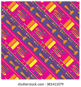 Vector colorful tools pattern

