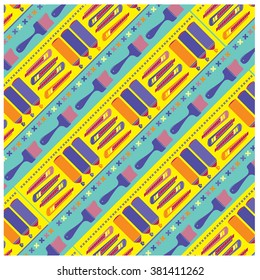 Vector colorful tools pattern
