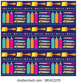 Vector colorful tools pattern