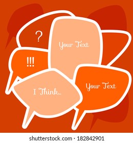 vector colorful transparent speech bubbles