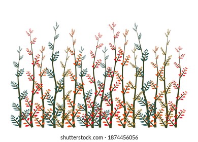 Vector  colorful tree in the garden on white background.