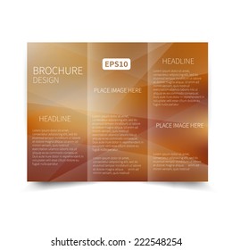 Vector colorful tri-fold brochure design template with abstract background EPS 10  Tri-Fold Mock up & back Brochure Design