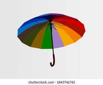Vector of colorful umbrella on white background