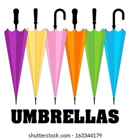 Vector Colorful Umbrellas 