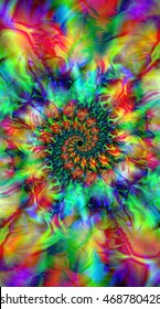 Vector colorful wallpaper. Circle mandala ornament, flower of life. Abstract graphic background.