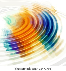 Vector Colorful Water Ripples, Also See Bitmap Jpeg In My Portfolio