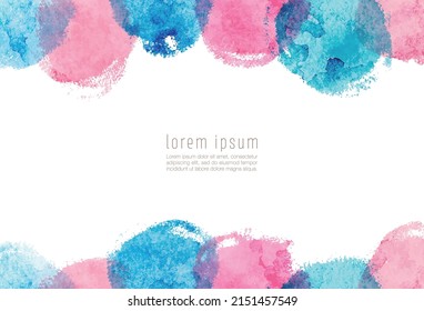 vector colorful watercolor abstract background set: card for greetings, invitation, wedding