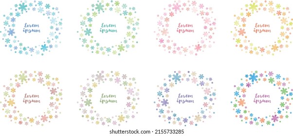 Vector colorful watercolor asterisk frames