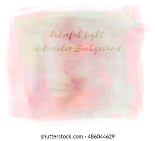 Vector colorful watercolor background.