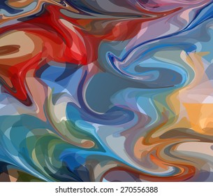 Vector Colorful Watercolor Background. Abstract Art Hand Paint