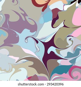 Vector Colorful Watercolor Background. Abstract Art Hand Paint