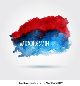 Vector colorful watercolor background stain for yor design. EPS10.