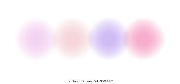Vector colorful watercolor circle set. Pastel Background with Blurred Circles. Set of modern gradient vector background in pastel colors. Minimalist blurred circles abstract poster.