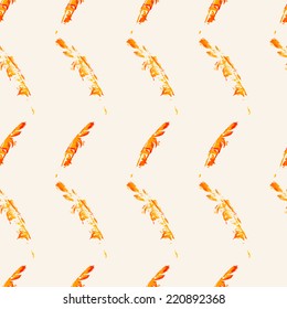 Vector colorful watercolor seamless pattern with feathers. Can be used for web pages, printing, invitations, cards etc.