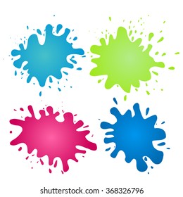 Vector colorful watercolor splashes. Design elements for your creativity